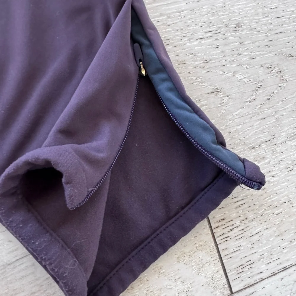 Tracksmith Pants Medium Womens Dark maroon  Running ankle zip leggings - Picture 7 of 10